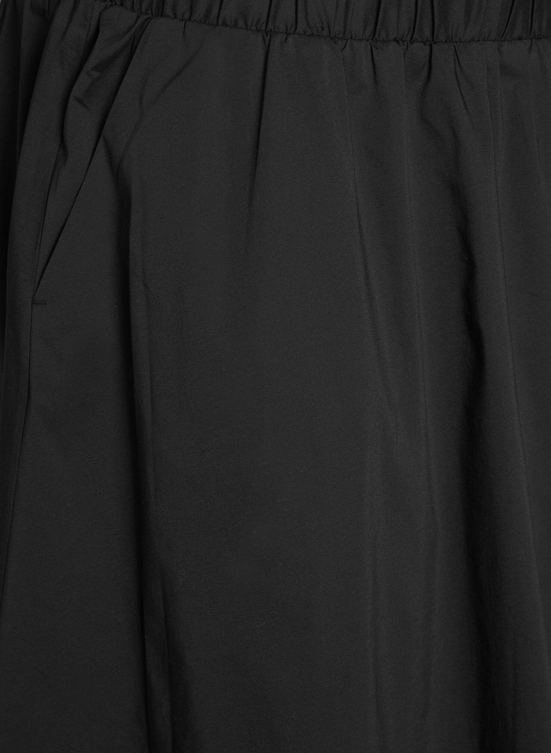 Zizzi Midihame joustavalla vy&ouml;t&auml;r&ouml;ll&auml;, Musta, Packshot image number 2