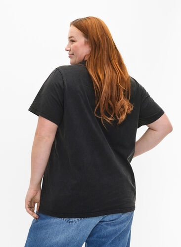 Luomupuuvillainen T-paita kotka-kuviolla, Grey California, Model image number 1
