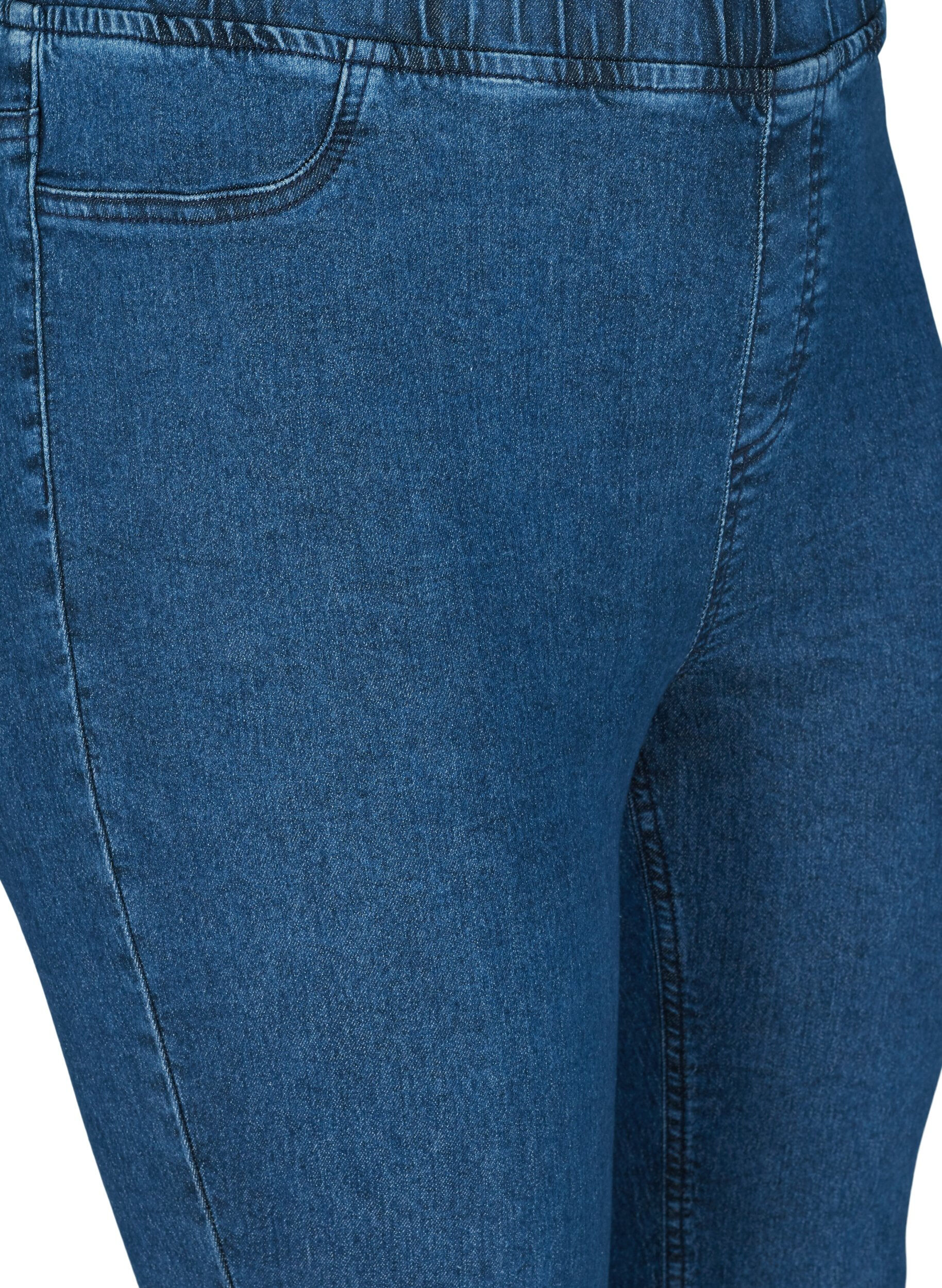 Zizzi Caprit puuvillasekoitteesta, Dark blue denim, Packshot image number 2