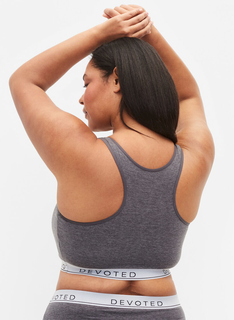 Meleeratut rintaliivit pyöreällä pääntiellä , Medium Grey Melange, Model image number 1