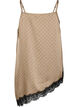 Olkaimeton toppi pitsill&auml; ja ep&auml;symmetrisell&auml; helmalla, Beige, Packshot image number 1