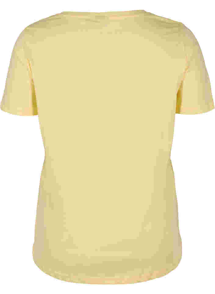 Lyhythihainen puuvillainen t-paita printillä , Pale Banana Shine, Packshot image number 1