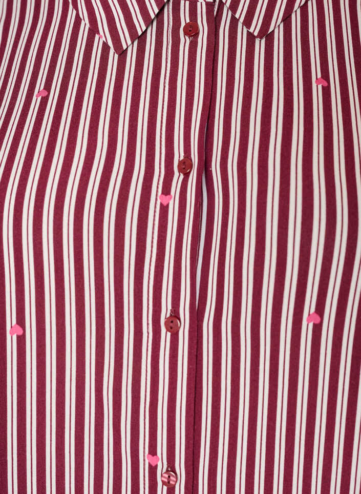 Y&ouml;paita raidoilla ja syd&auml;mill&auml;, Tumma Bordeaux, Packshot image number 2