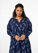 Midi-mekko pitkillä hihoilla, Navy B. Feather AOP, Model image number 2