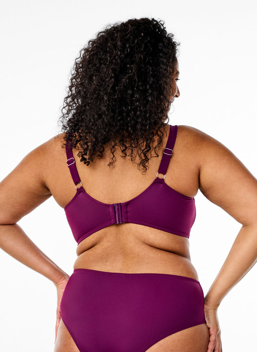 Bikiniliivit kaarituilla ja solmuyksityiskohdilla, Violetti, Model image number 1