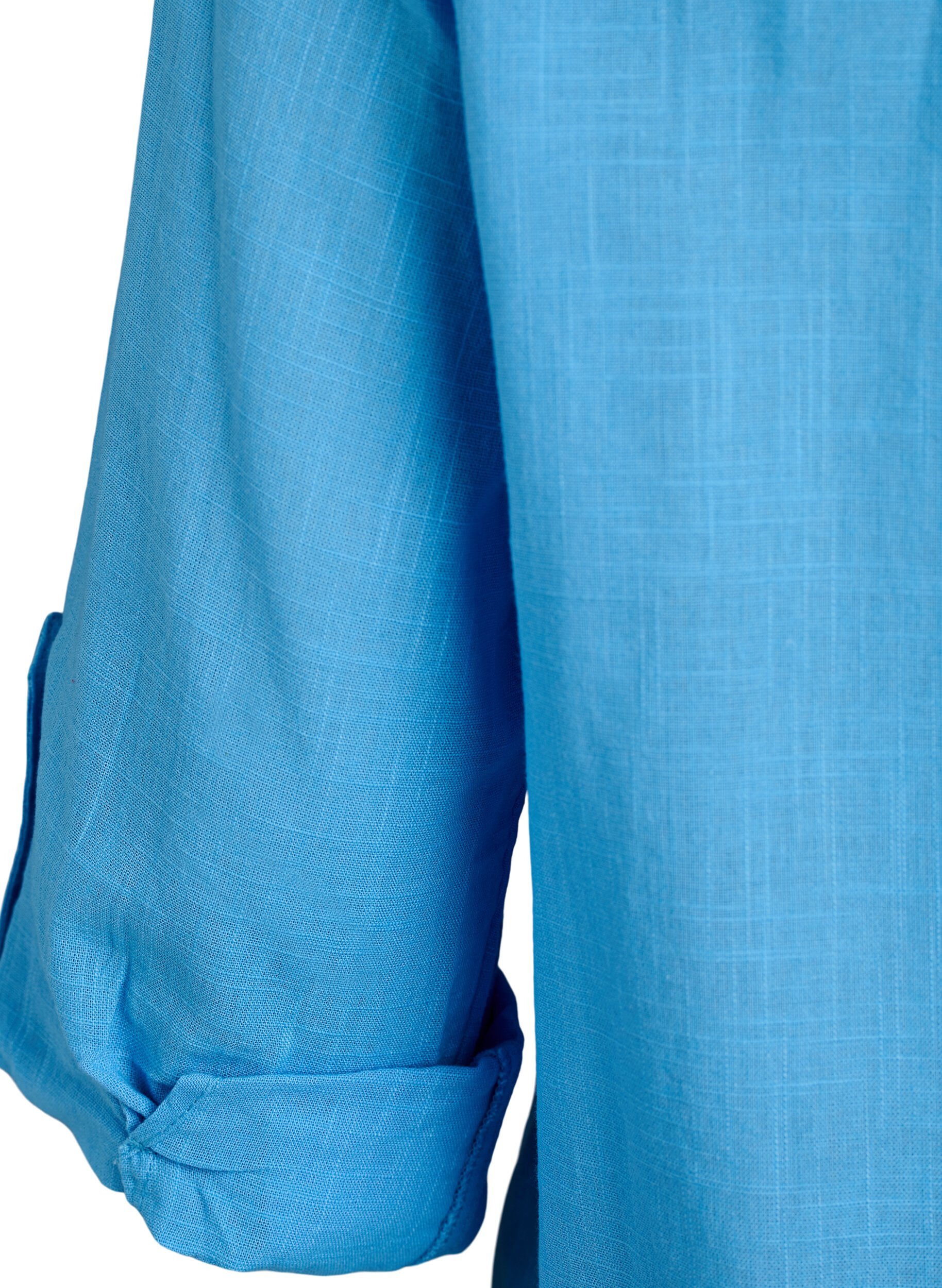 ZizziPuuvillainen paitapusero V-p&auml;&auml;ntiell&auml;, Sininen, Packshot image number 3