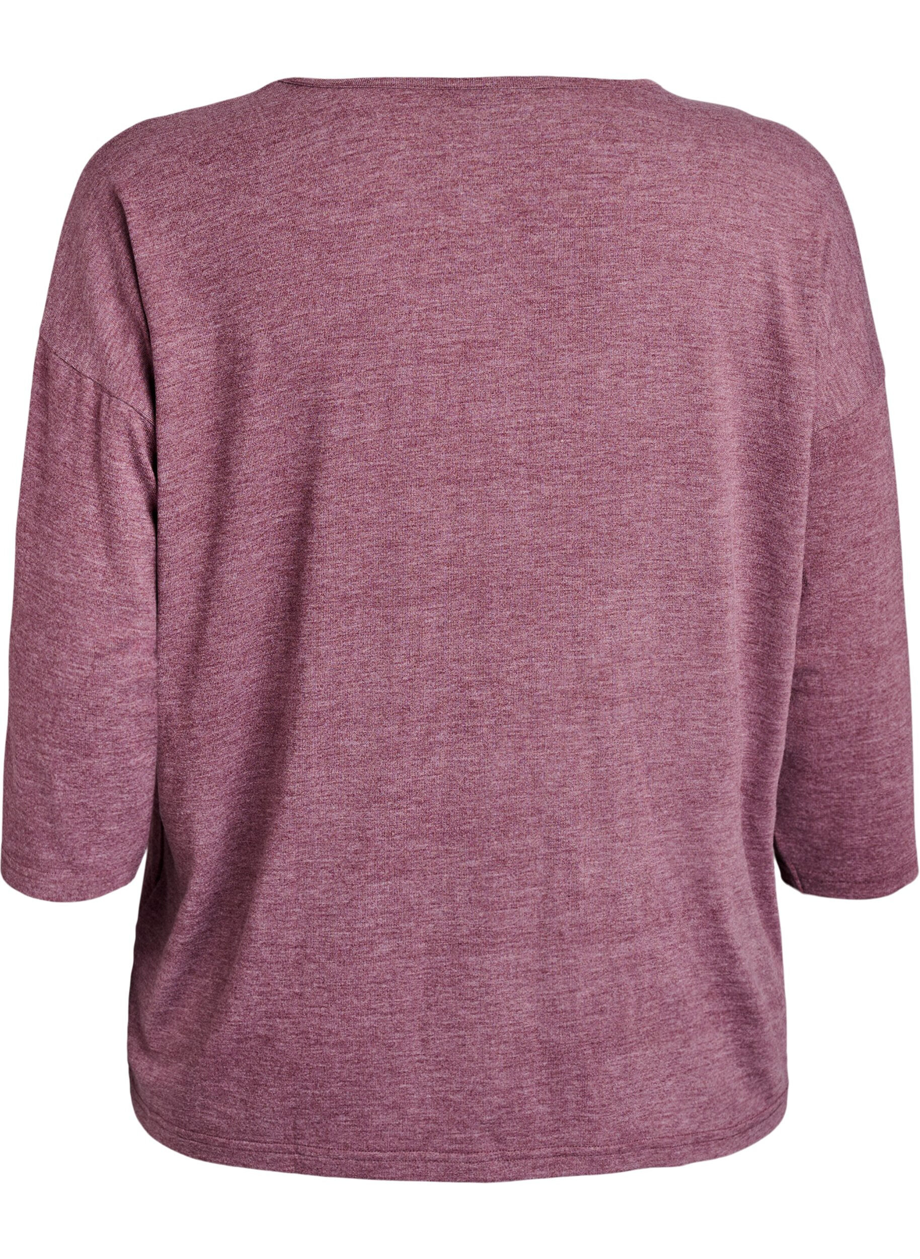 ZizziJersey -pusero 3/4-hihoilla, Punainen, Packshot image number 1