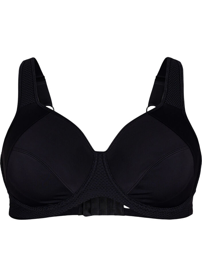 CORE, HIGH SUPPORT WIRE BRA - Kaarituelliset urheilurintaliivit, Musta, Packshot image number 0