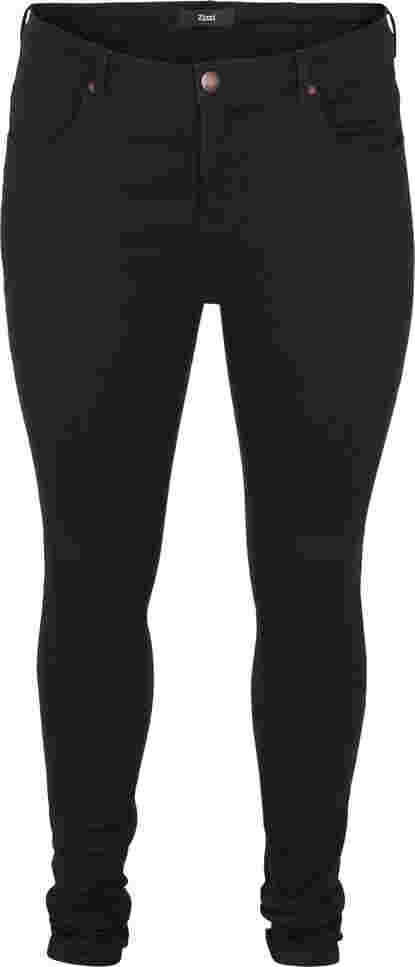 Korkeavyötäröiset super slim Amy farkut, Black, Packshot image number 0