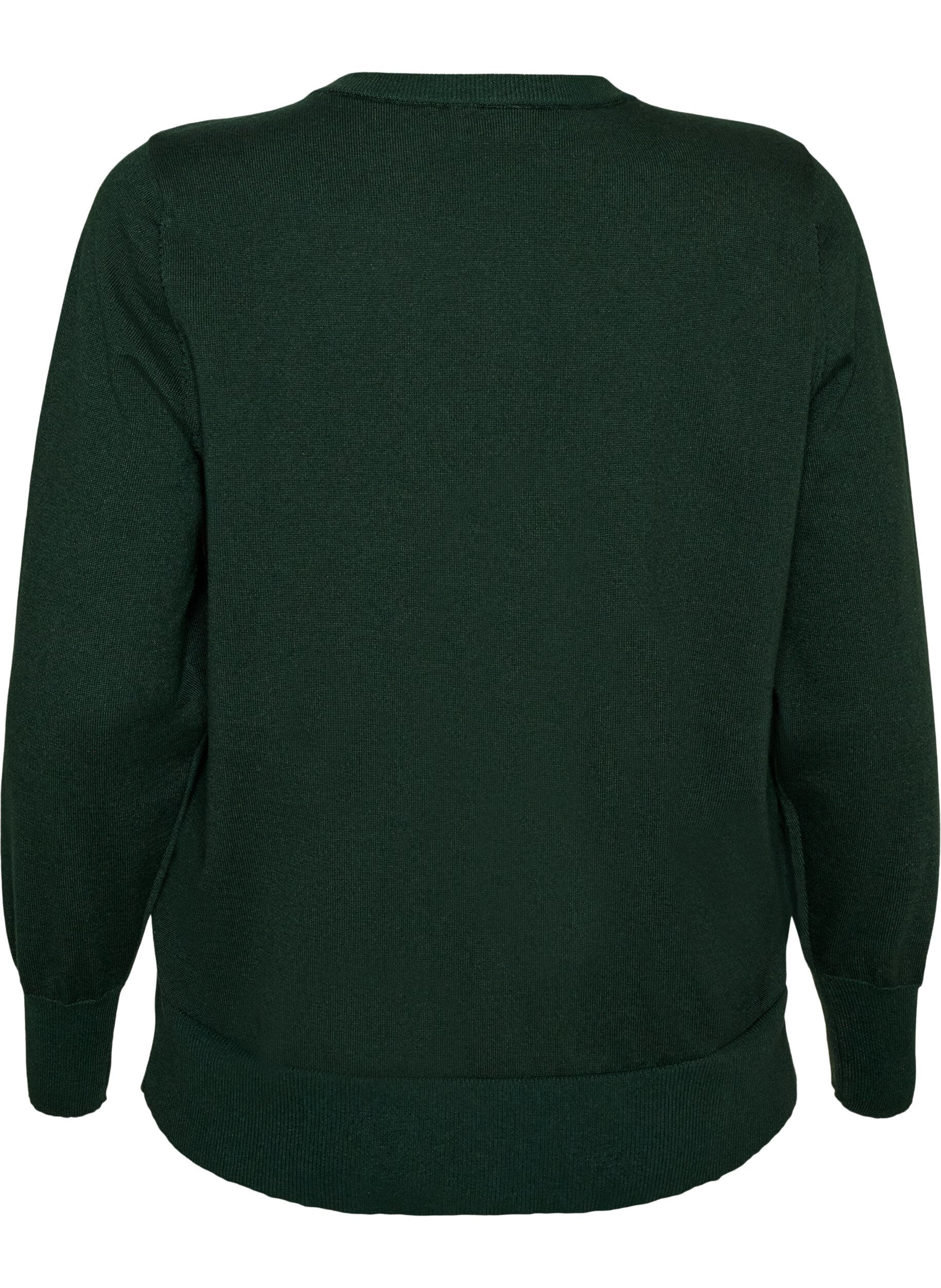 ZizziOhut neulepusero py&ouml;re&auml;ll&auml; p&auml;&auml;ntiell&auml;, Vihre&auml;, Packshot image number 1
