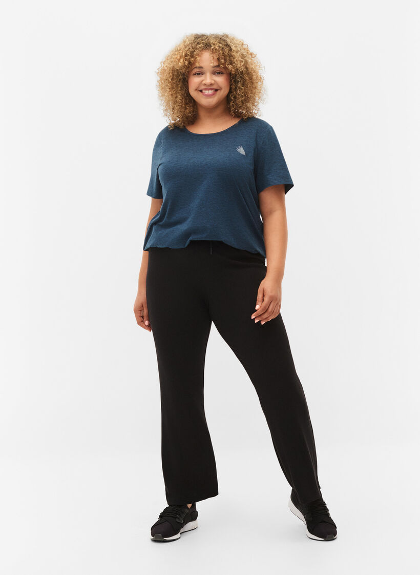 Meleerattu treeni t-paita pyöreällä pääntiellä, Night Sky Mel., Model image number 2