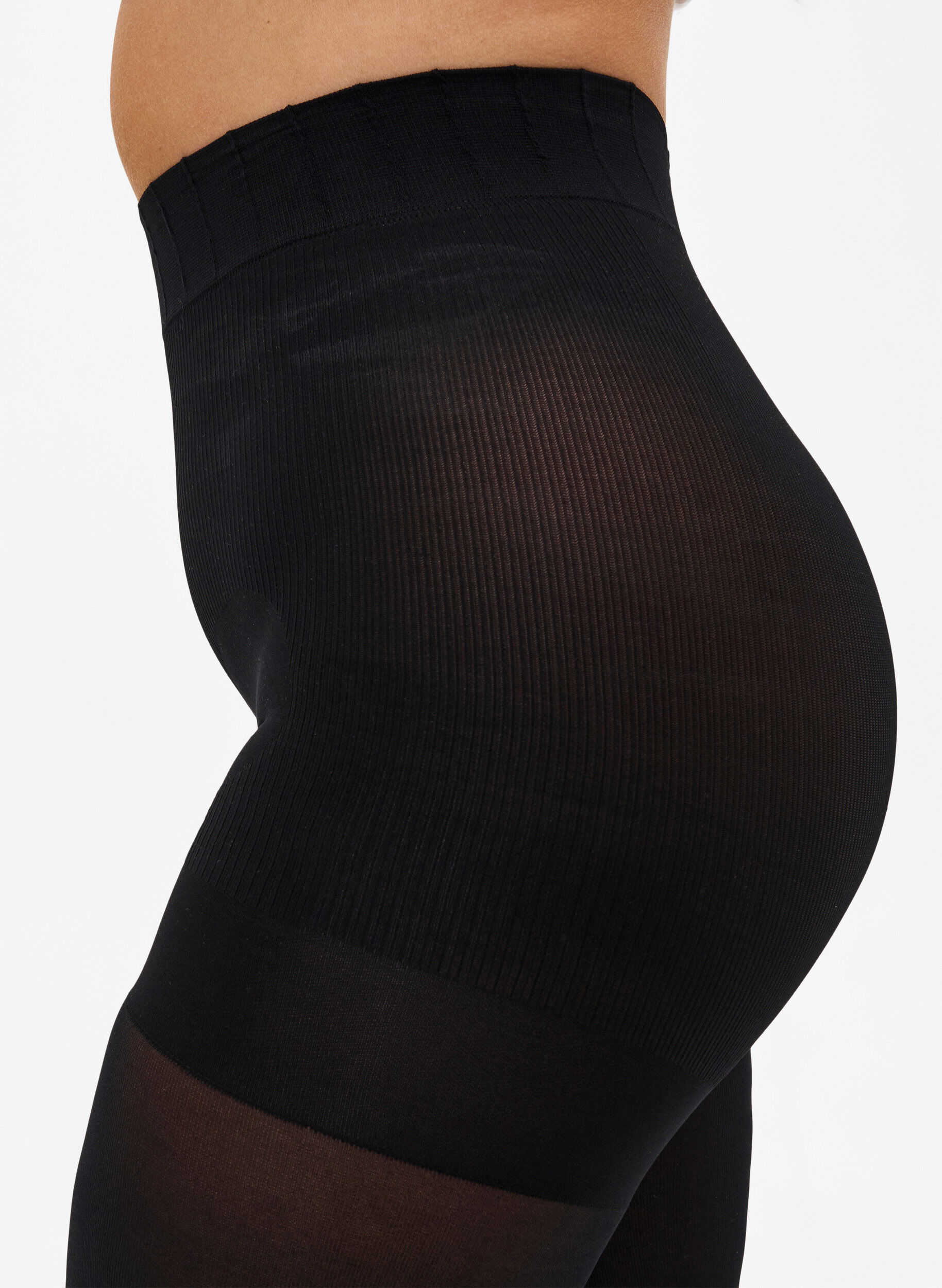 ZizziSukkahousut 100 denieri&auml; push up -efektill&auml;, Musta, Model image number 2