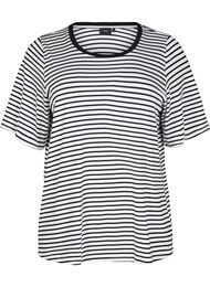 T-paita, jossa TENCEL&trade; Lyocell -kuitua ja raitakuosi, Valkoinen