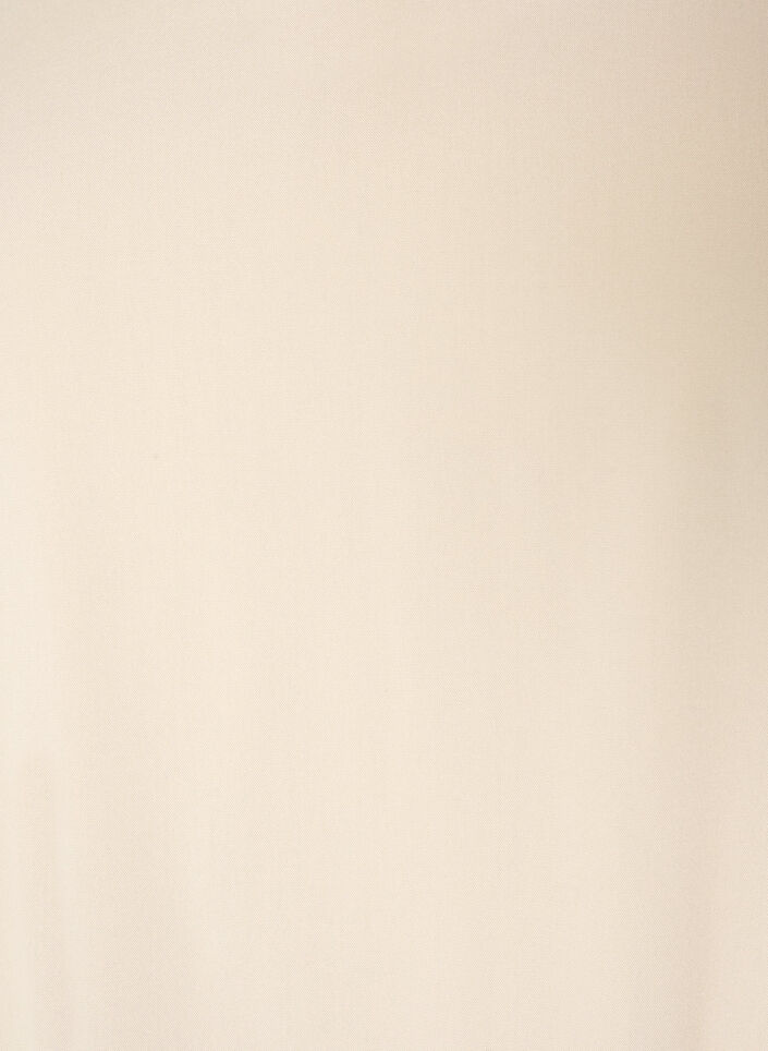 Viskoosipusero V-p&auml;&auml;ntiell&auml; ja py&ouml;ristetyll&auml; helmalla, Beige, Packshot image number 2