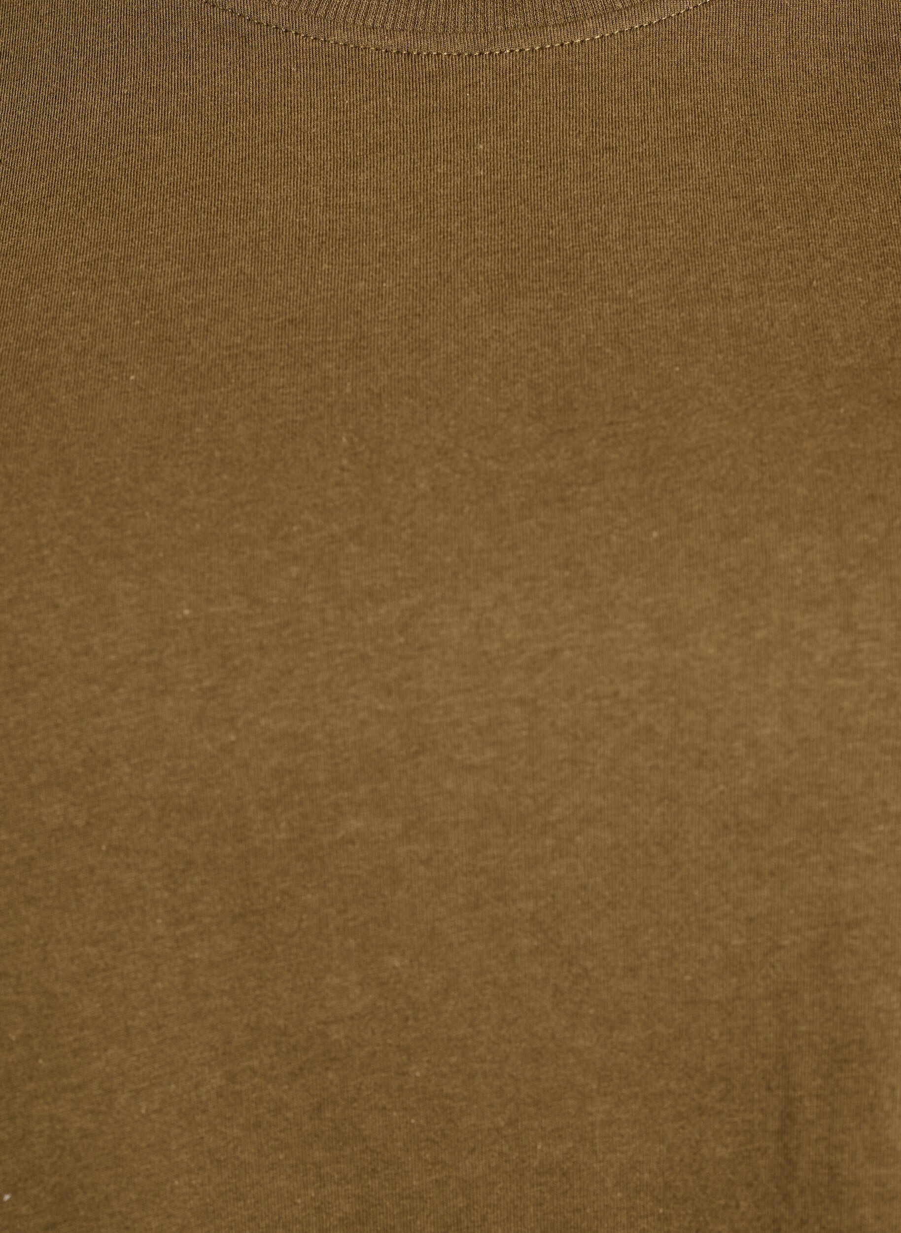 Zizzi Puuvillainen perus-T-paita, jossa on py&ouml;re&auml; kaula-aukko, Vihre&auml;, Packshot image number 2