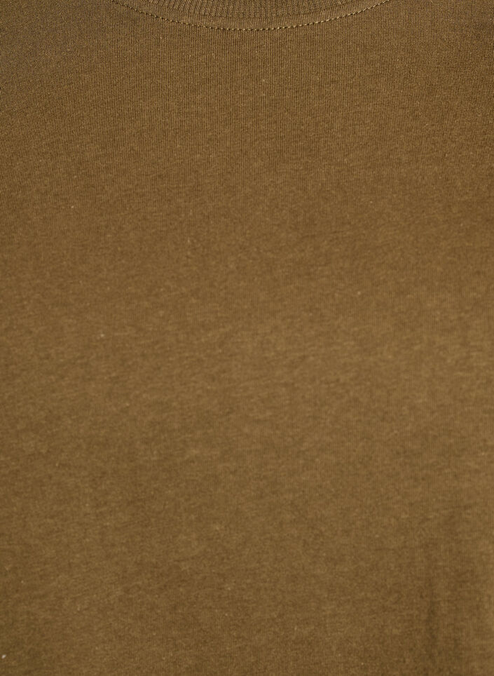 Puuvillainen perus-T-paita, jossa on py&ouml;re&auml; kaula-aukko, Vihre&auml;, Packshot image number 2