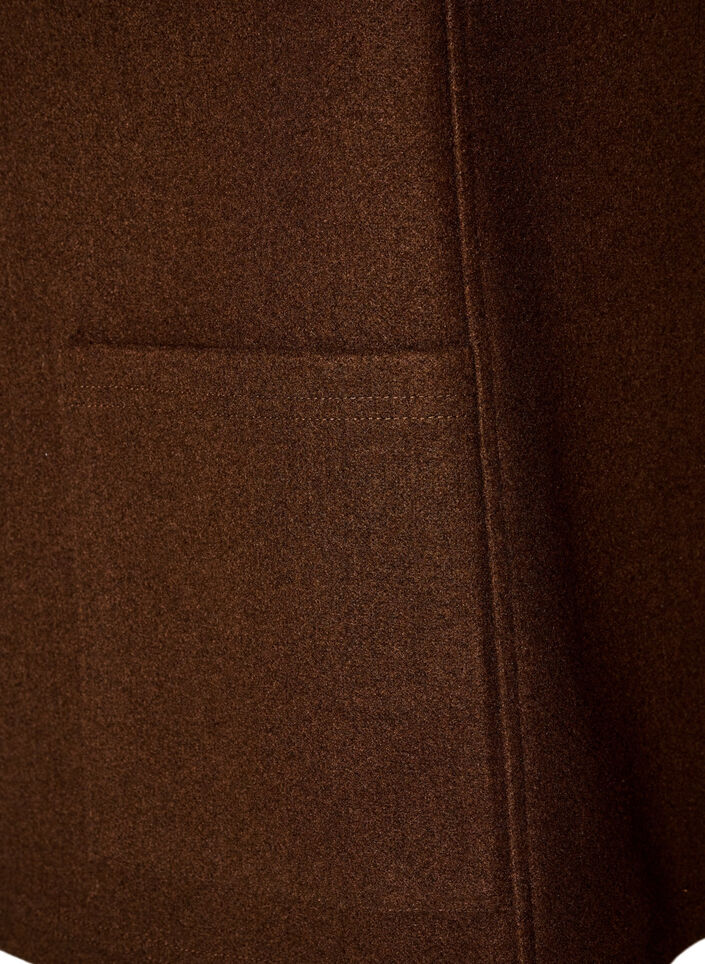 V-kauluksinen liivi napeilla, Ruskea, Packshot image number 3