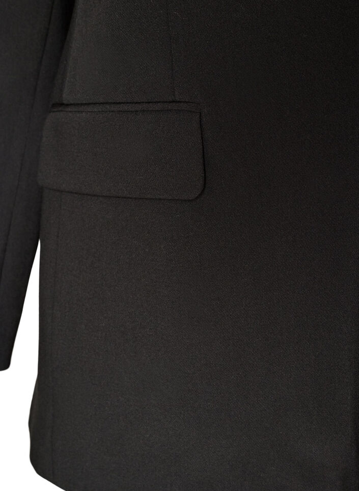 Bleiseri halkiolla takana ja solmimisdetaljilla, Musta, Packshot image number 3