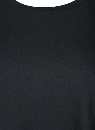 Lyhythihainen t-paita puuvillasta , Black, Packshot image number 2