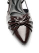 Slingback -keng&auml;t rusettiyksityiskohdilla ja kiilt&auml;v&auml;pintaisella ilmeell&auml;, Ruskea, Packshot image number 3