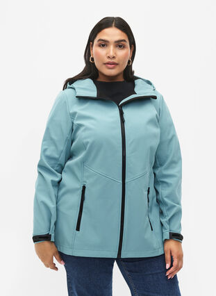 Lyhyt softshell-takki, jossa on taskut, Arctic, Model image number 0
