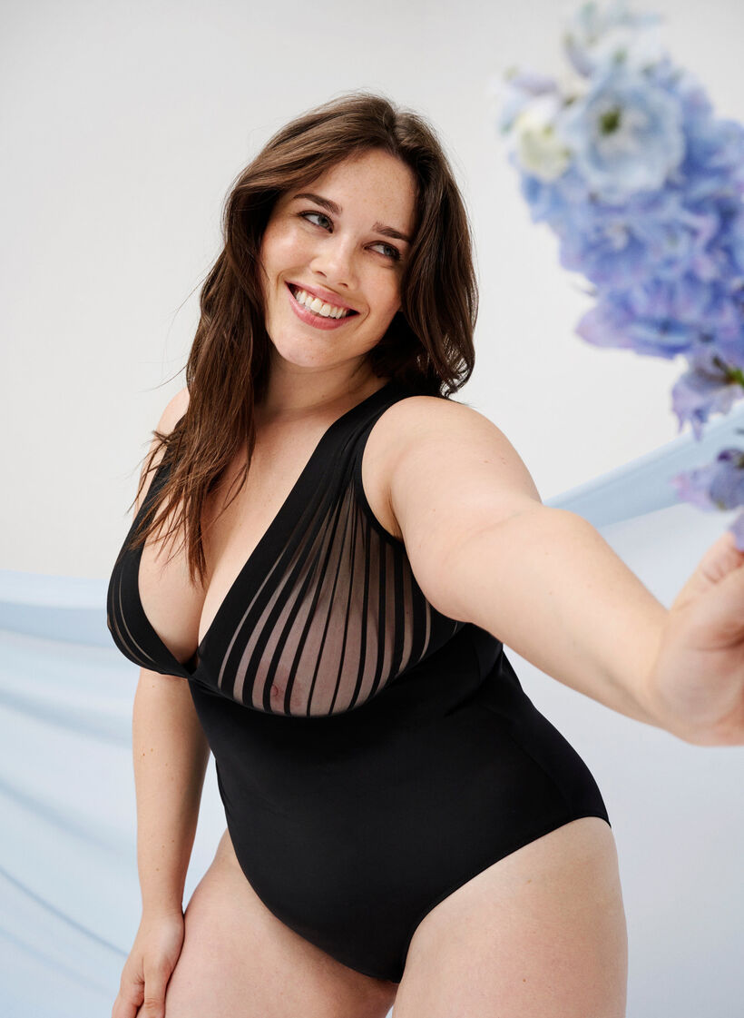 Body mesh-kankaalla, Black, Image image number 0