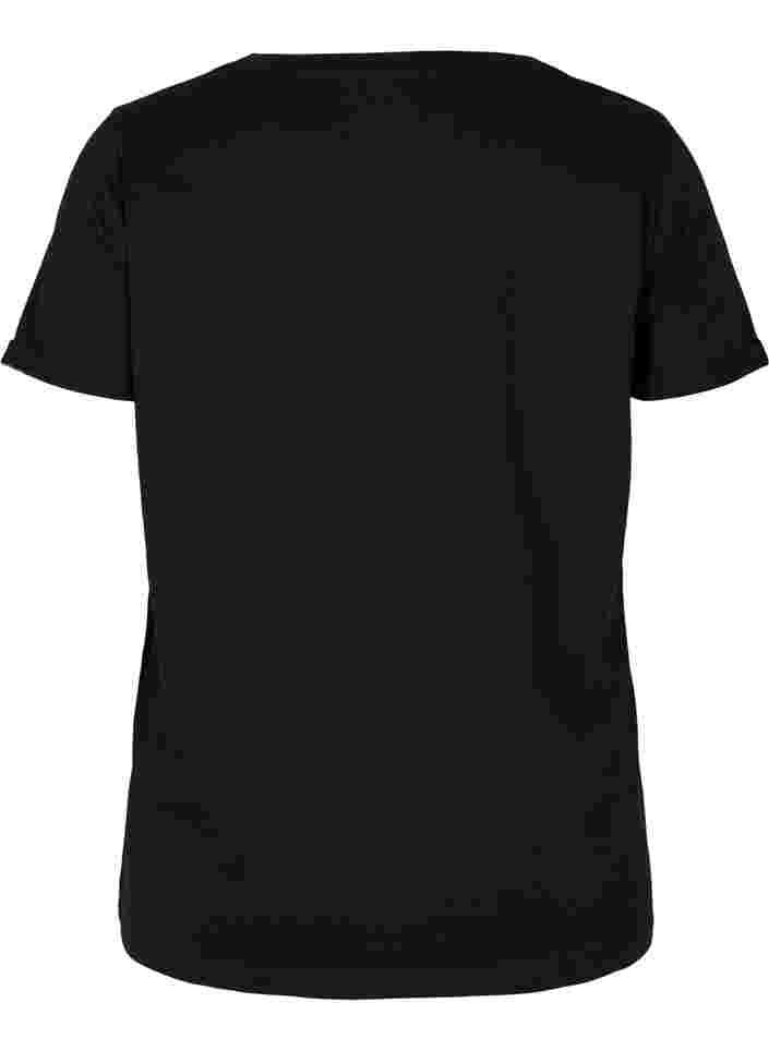 T-paita printillä treeniin , Black More Action, Packshot image number 1