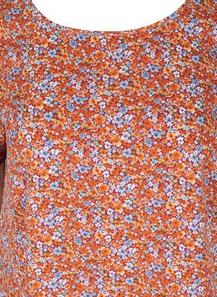 Mekko lyhyillä hihoilla ja kuosilla, Orange Flower AOP, Packshot image number 2