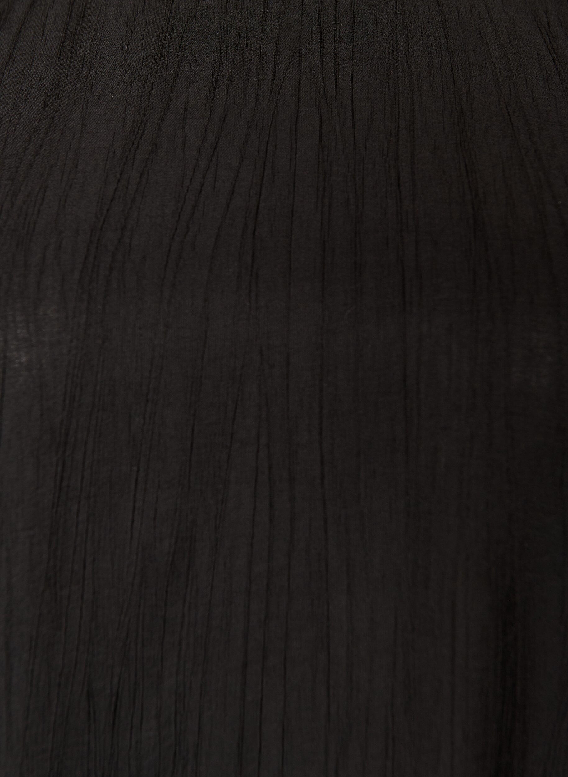 Zizzi Lyhyt viskoosimekko pallohihoilla, Musta, Packshot image number 2