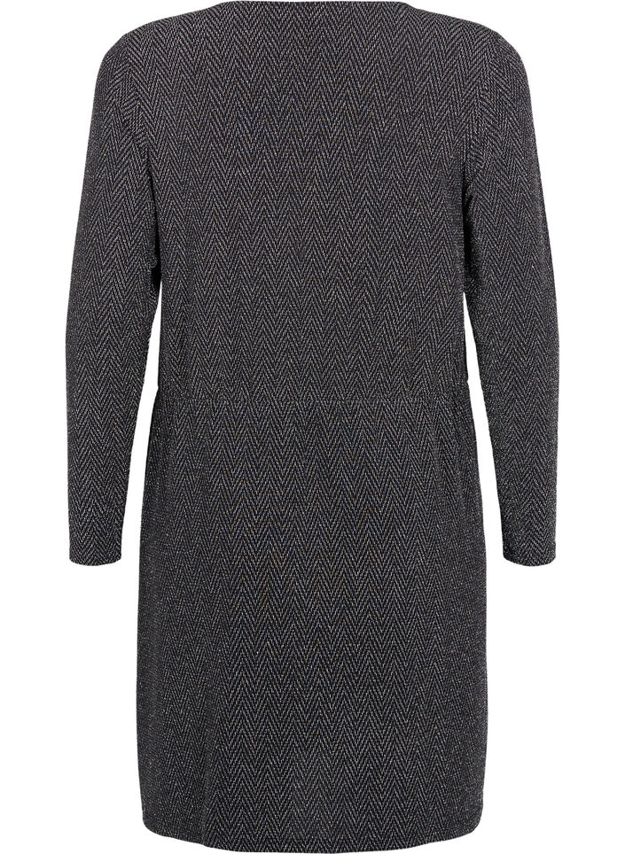 Kimaltava mekko siksak-kuviolla, Silver ZigZagShimmer, Packshot image number 1