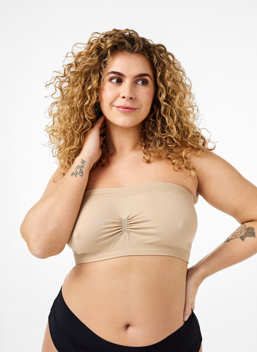 Bandeau-rintaliivit , Beige, Model