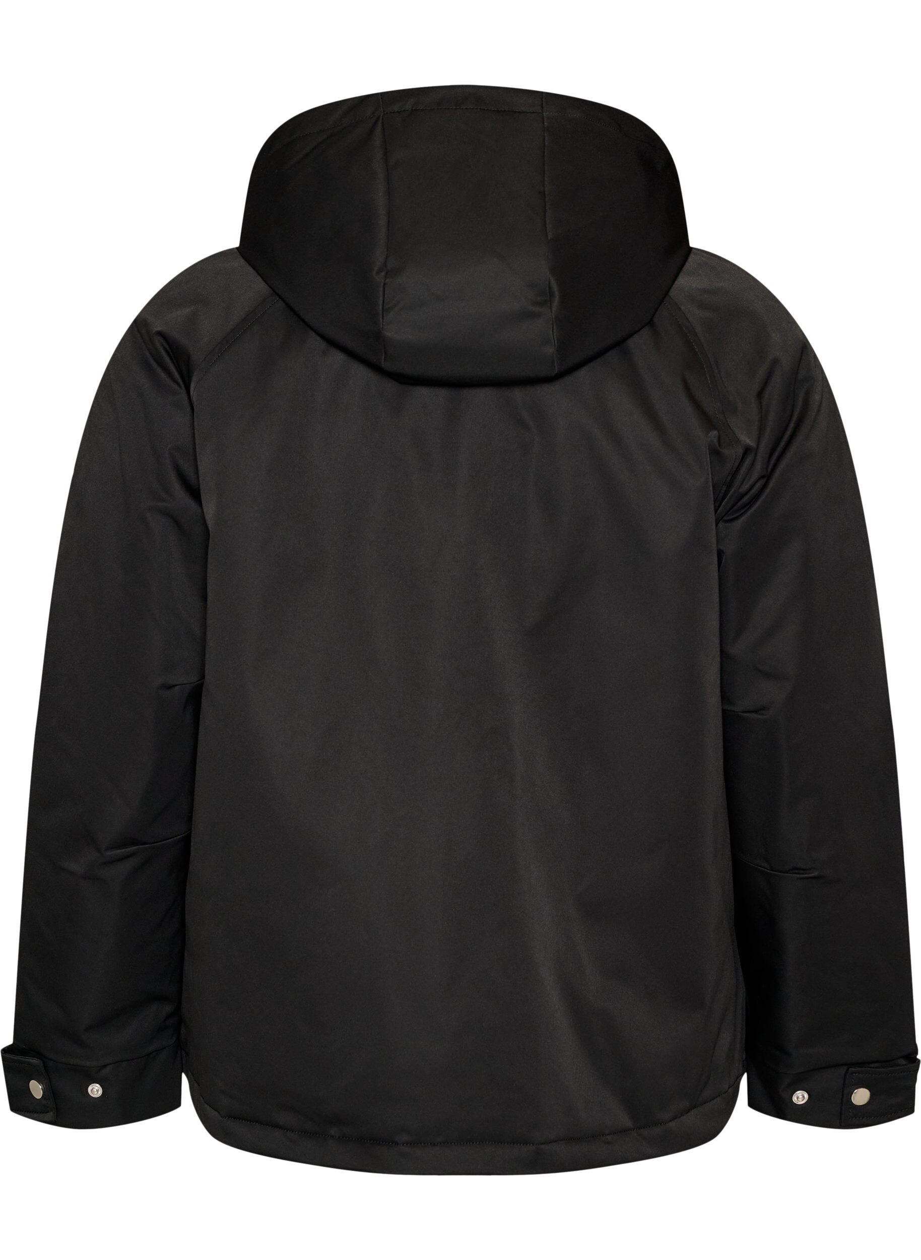 ZizziTopattu parka irrotettavalla hupulla, Musta, Packshot image number 1