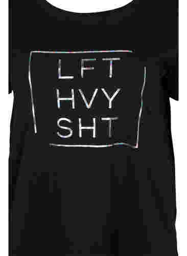 T-paita printillä treeniin , Black w. LFT, Packshot image number 2