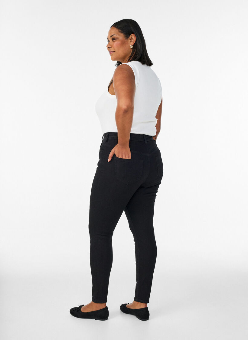 Farkut super slim fit -mallissa, Musta, Model image number 1