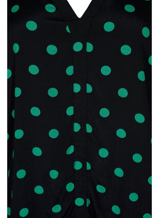 Viskoosipusero pilkuilla, Black jol Green dot, Packshot image number 2