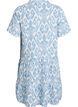 Lyhyt A-linjainen mekko puuvillamusliinista, Vanilja, Packshot image number 2