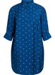 Lyhyt mekko kauluksella ja rintataskulla, Sininen, Packshot image number 0