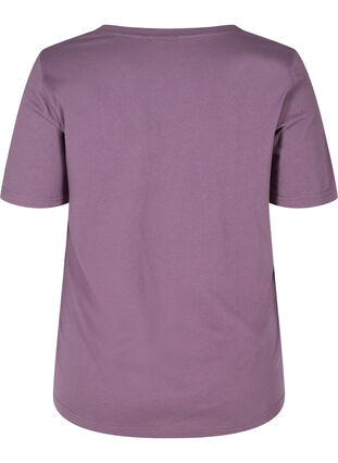 T-paita ekologisesta puuvillasta v-aukolla, Vintage Violet, Packshot image number 1
