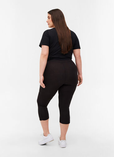 3/4- pituset leggingsit, Black, Model image number 1