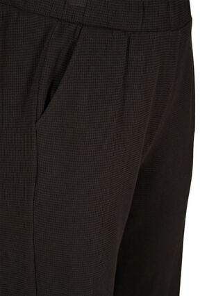 Väljät housut vohvelimaisella kuvioinnilla , Black, Packshot image number 2