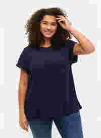 Lyhythihainen t-paita puuvillasekoitteesta, Navy Blazer, Model