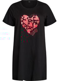 Lyhythihainen y&ouml;paita luomupuuvillaa, Musta