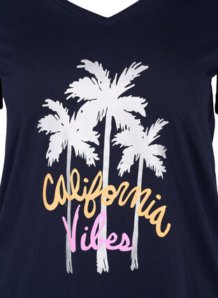 Puuvillainen t-paita v-aukolla , Night Sky California, Packshot image number 2