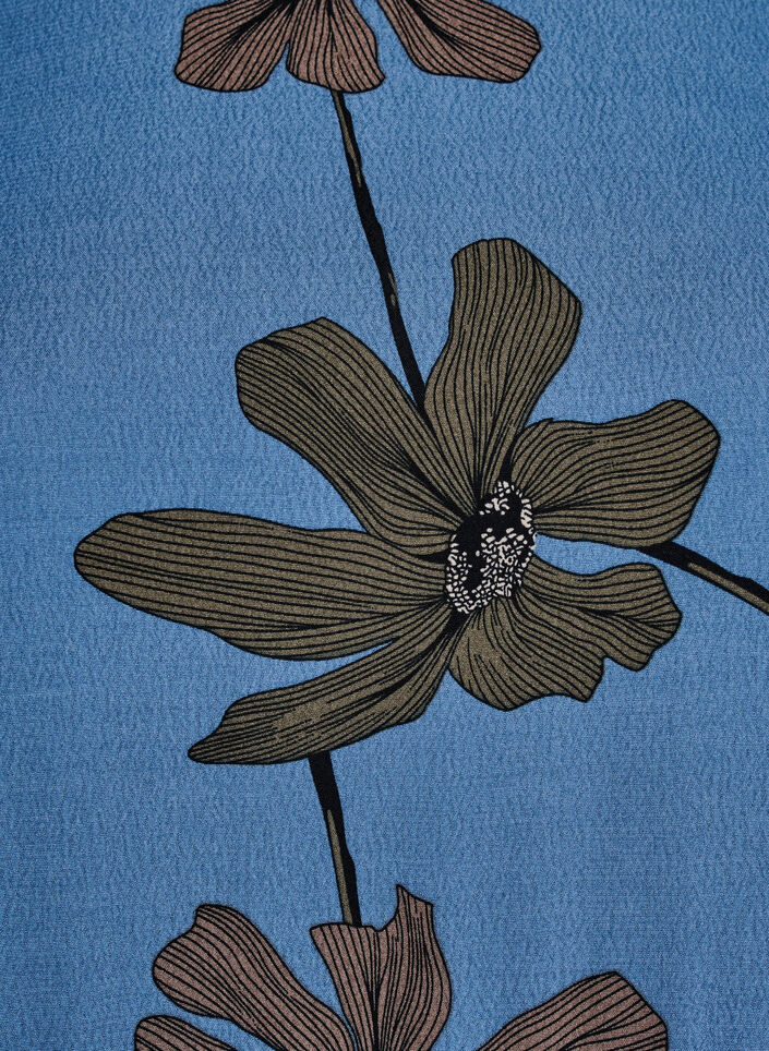 Pitkähihainen tunika sauman yksityiskohdalla, Sininen, Packshot image number 3