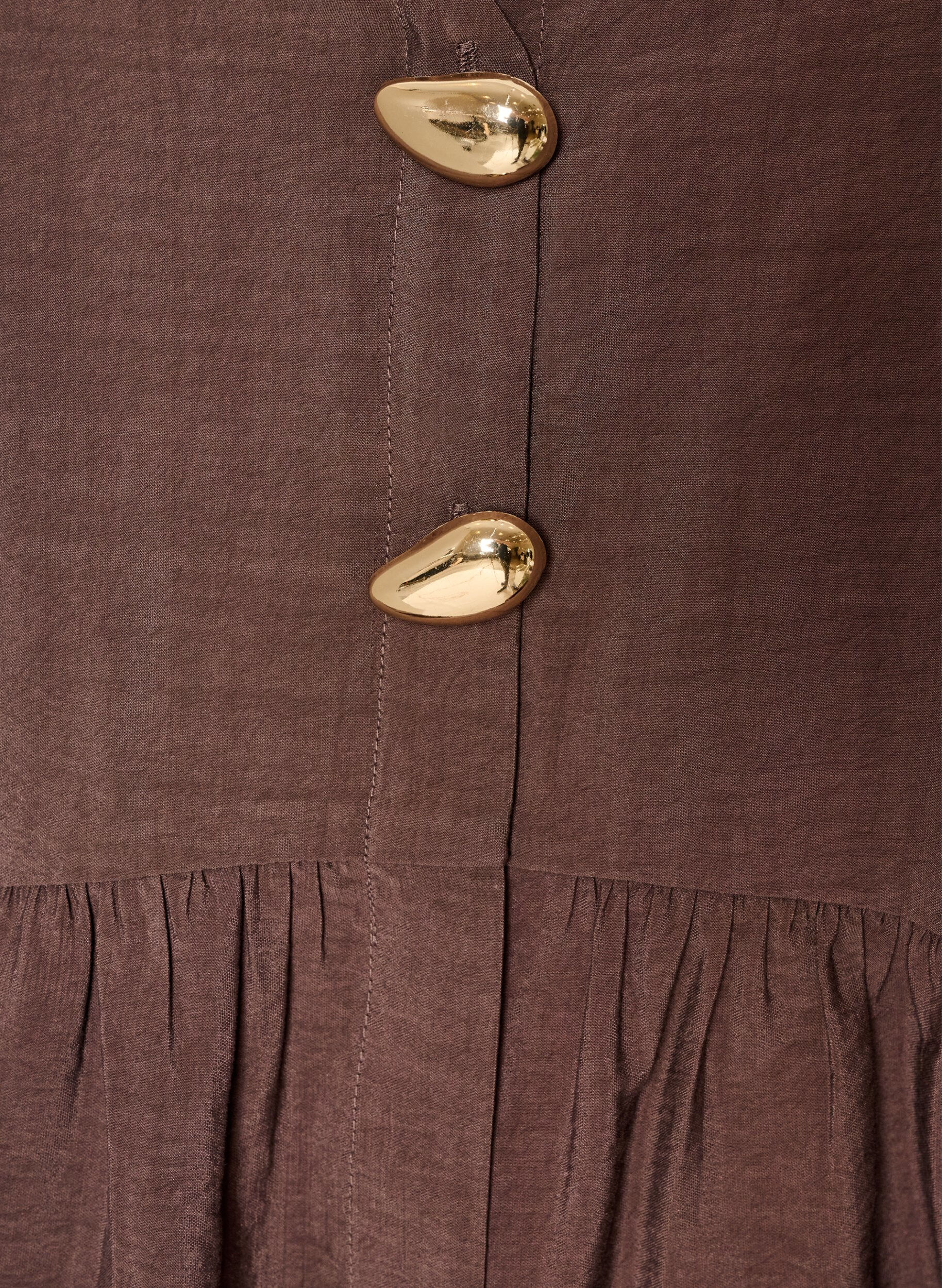 ZizziHihaton peplum-pusero koristenapeilla, Ruskea, Packshot image number 2