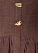Hihaton peplum-pusero koristenapeilla, Ruskea, Packshot image number 2