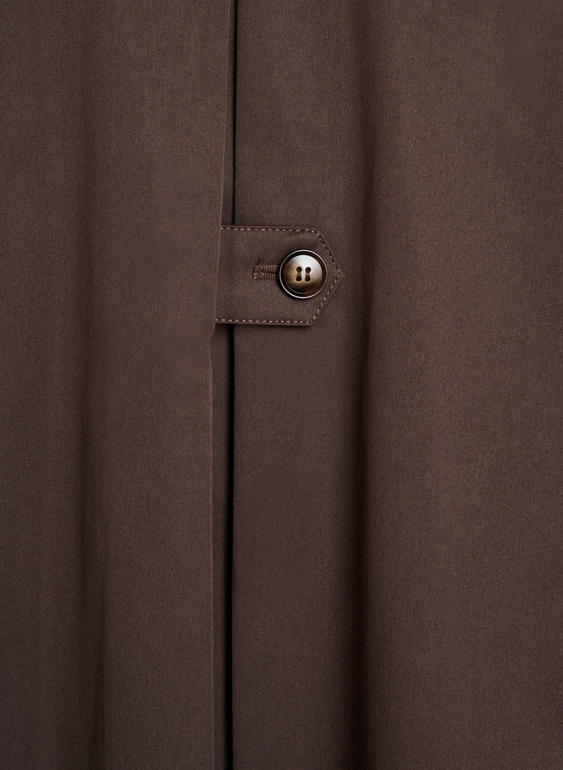 Zizzi Lyhyt trenssitakki kauluksella ja raglanhihoilla, Ruskea, Packshot image number 4