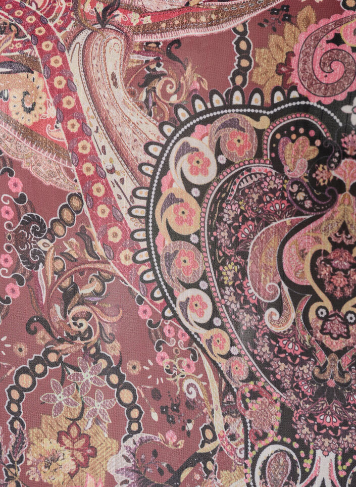 Tunika paisleykuosilla ja smokkatuilla hihansuilla, Vaaleanpunainen, Packshot image number 2