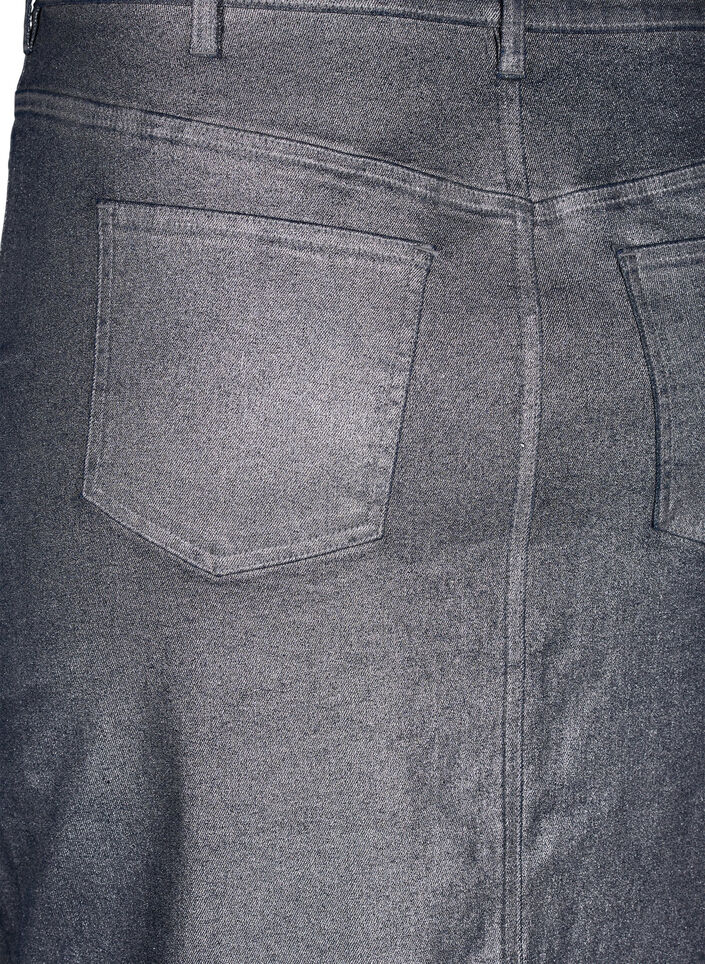 Hopeasävyinen midihame, Gun Sliver, Packshot image number 4