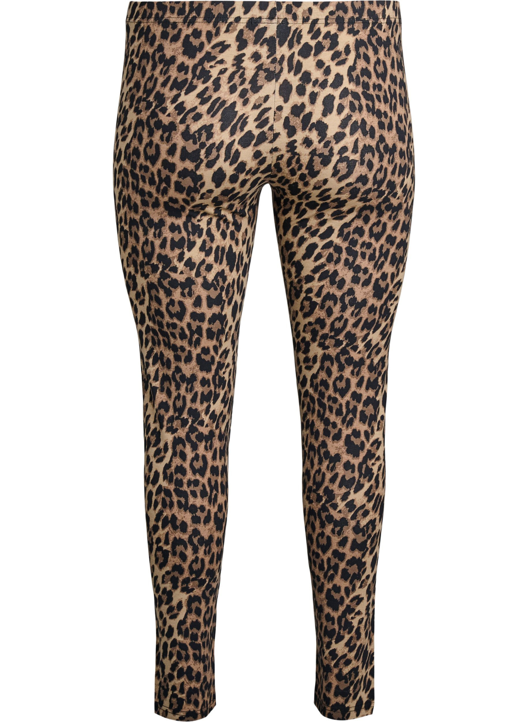 Zizzi Viskoosileggingsit leopardikuviolla, Ruskea, Packshot image number 1